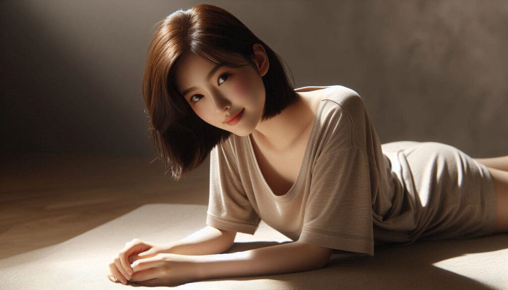 허리 통증 완화에 좋은 스트레칭 5가지를 하는 여성 모습