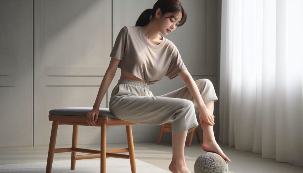마사지로 통증이 완화된 모습