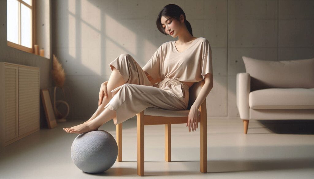 마사지로 통증이 완화된 모습