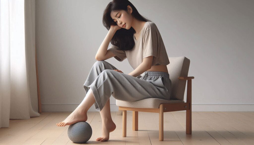 발 통증 완화 마사지 방법 7가지 모르면 후회하는 효과적인 방법을 설명하는 상황에서 마사지로 통증이 완화된 모습