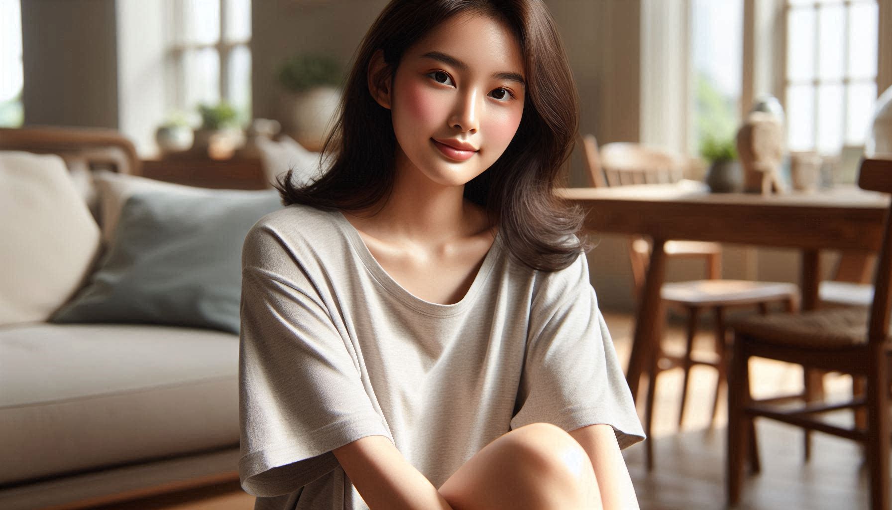 아침에 발뒤꿈치 통증을 느끼는 여성의 모습