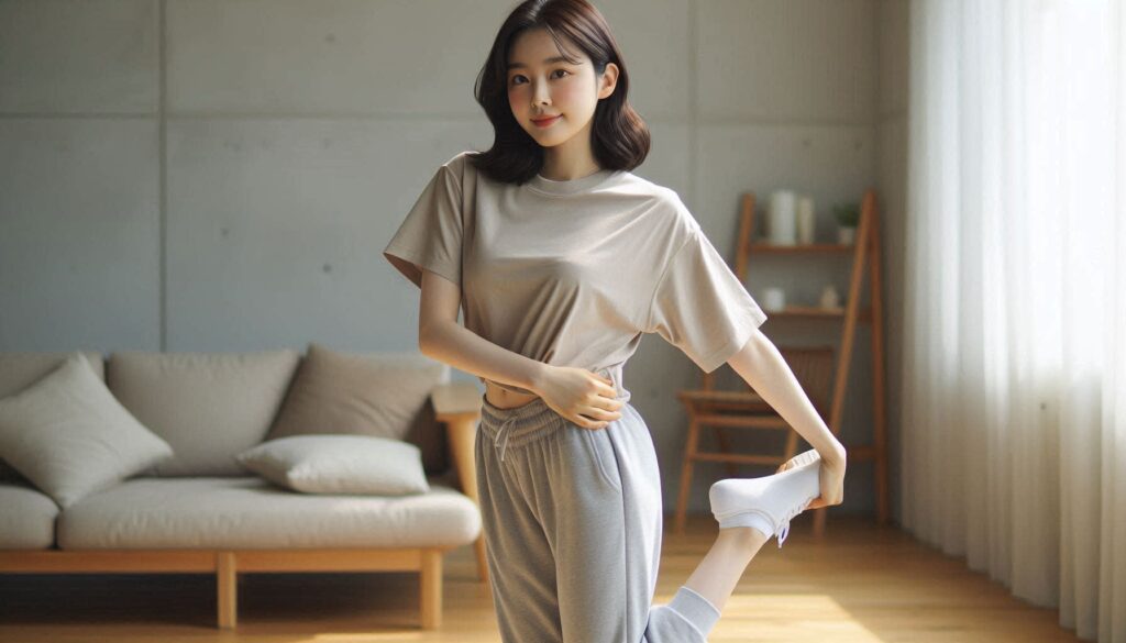 무릎 굽힐 때 통증 완화를 위한 허벅지 스트레칭