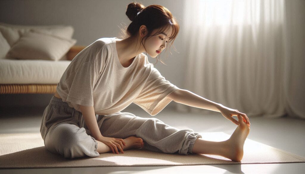 무릎 펴질 때 통증 예방을 위한 햄스트링 스트레칭