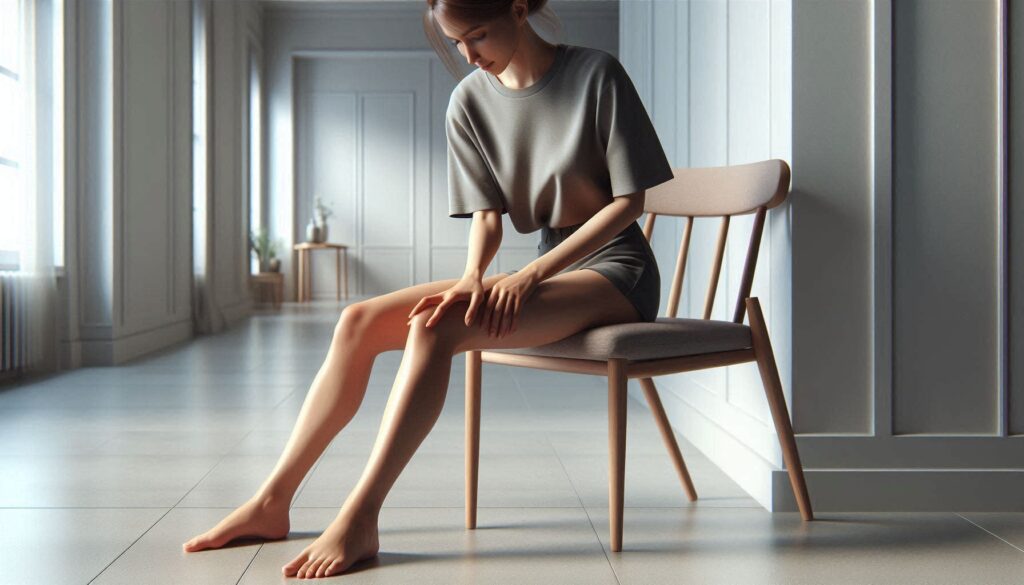 무릎 통증과 체중 관계를 설명하는 생활 속 장면