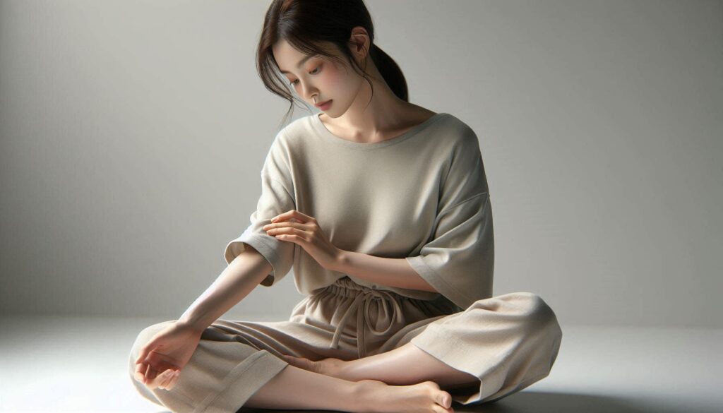 손목 통증 지속될 때 치료 방법 7가지 반드시 모르면 후회합니다를 설명하는 상황에서 손목을 확인하는 모습