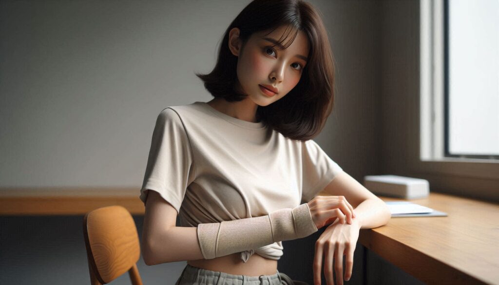 손목 통증 있을 때 찜질 방법을 적용하는 실제 생활 장면