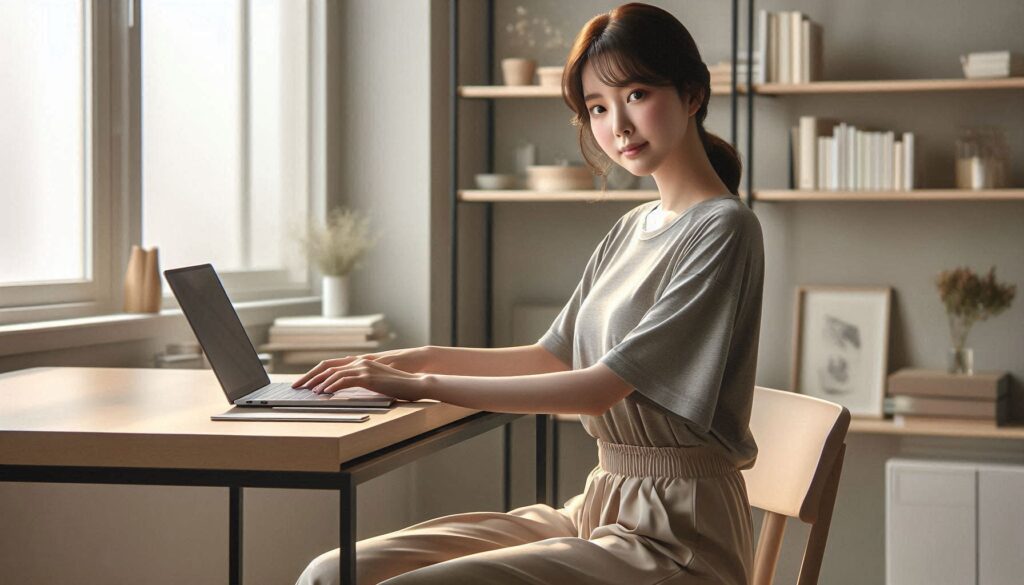 손목 통증 줄이는 자세를 실천하는 올바른 손목 사용 모습