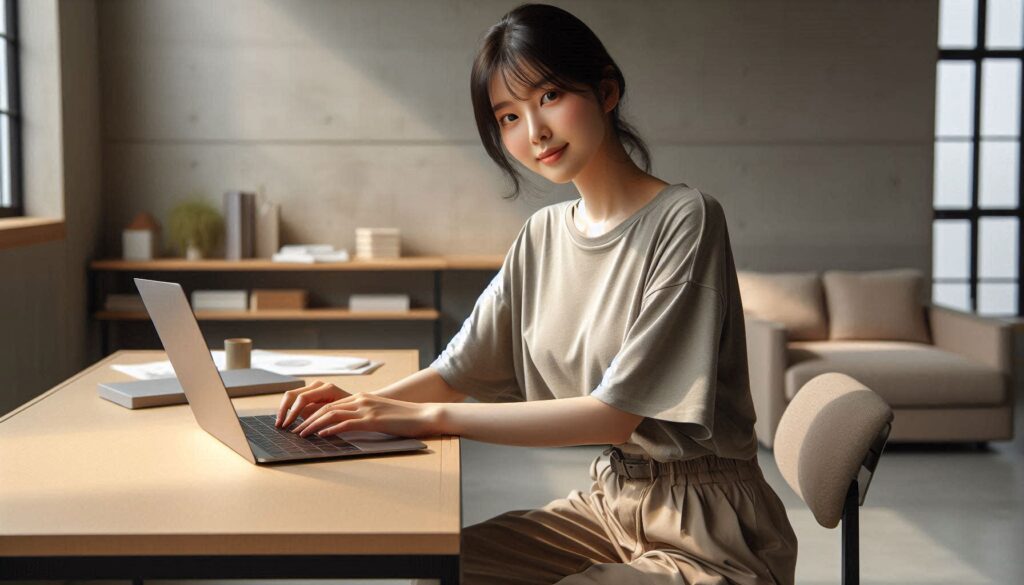 손목 통증 예방 생활 습관을 실천하는 올바른 손목 사용 장면